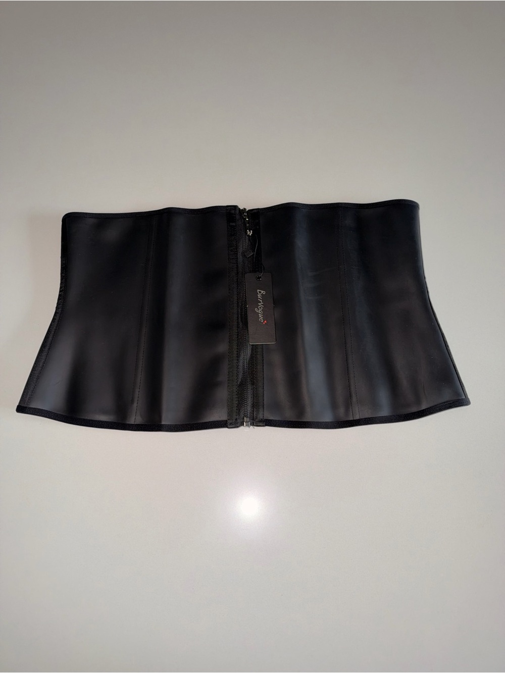NWT Burvogue Latex Waist Trainer Corset Cincher - Size 5XL - Black